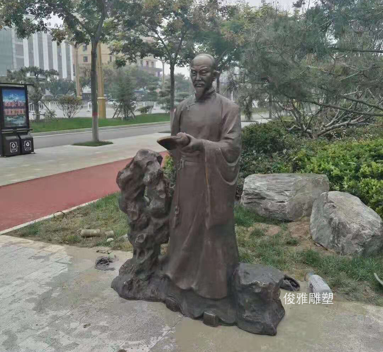 陕西华阴人物铸铜雕塑