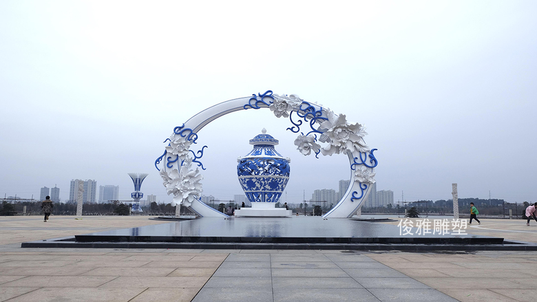 江西省高安市瑞阳湖不锈钢雕塑